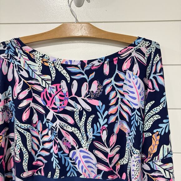 Lilly Pulitzer | Finn Top Oyster Bay Navy Preppy Beach Vacation- Size XXL - Picture 8 of 9